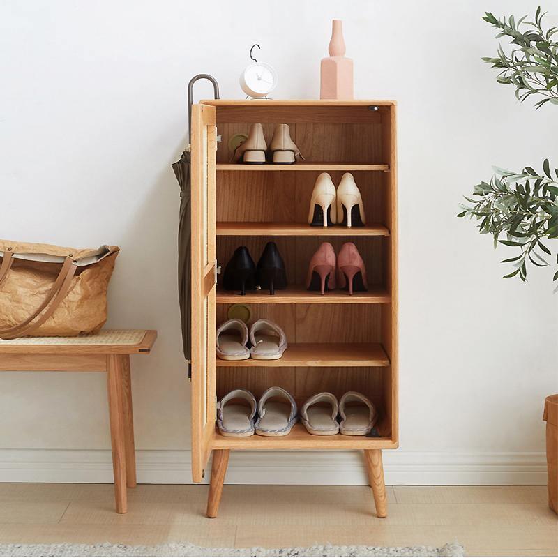 Amigo Cane Rattan Shoe Storage, Oak