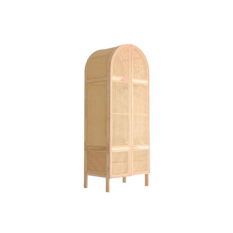 Melisa Rattan Wardrobe, Oak, Solid Wood
