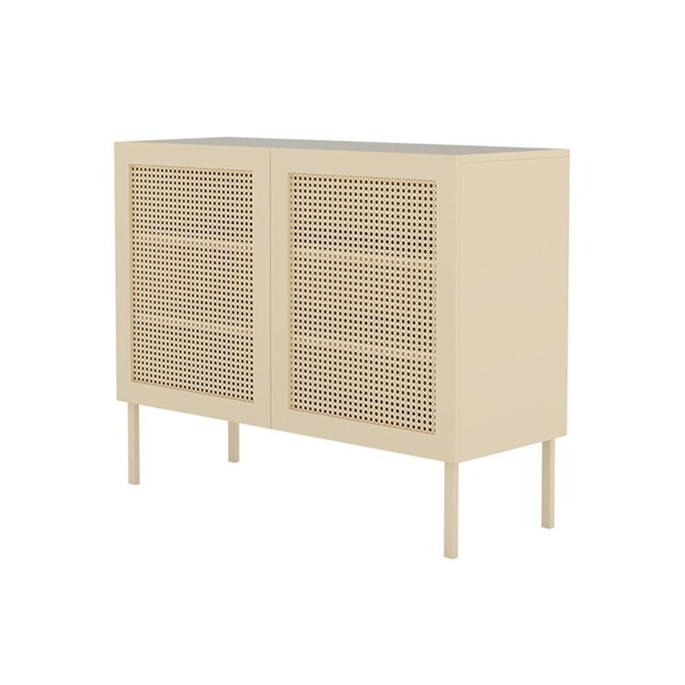 Gummy Cane Shoe Storage, Natural Rattan & Oak