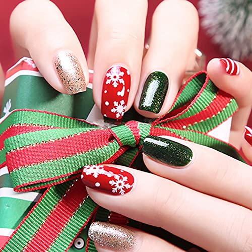 CANNI 6Pcs 9ml Gel Nail Polish Set – HEMA-Free Christmas Colors for At-Home Salon