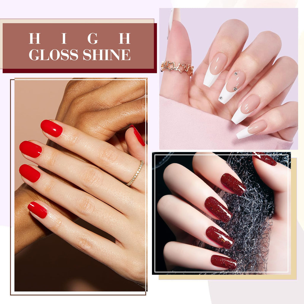 CANNI 6Pcs 9ml Gel Nail Polish Set – HEMA-Free Christmas Colors for At-Home Salon