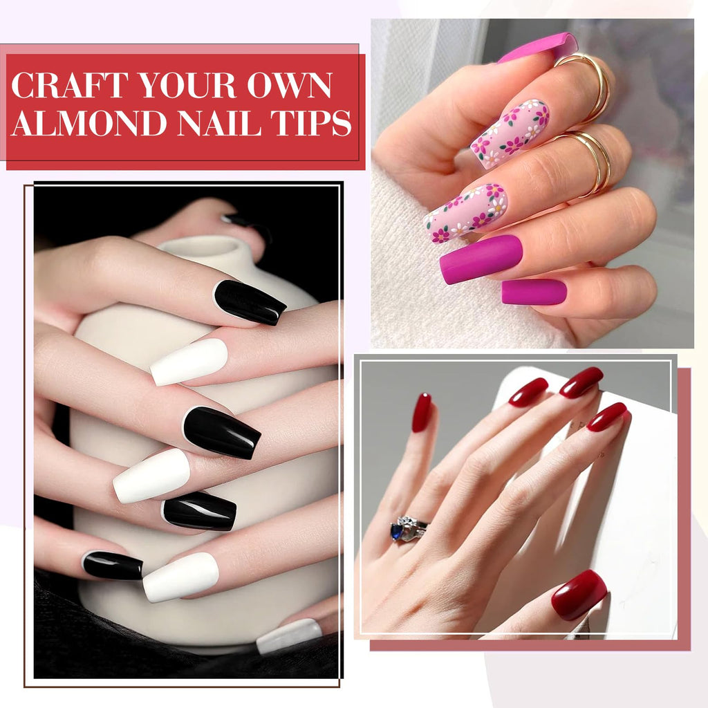 CANNI 9ml Hema-Free Gel Nail Polish Set (6-Pcs) White Black Burgundy Red Purple Nude | Soak-Off LED Gel Manicure Kit for Home