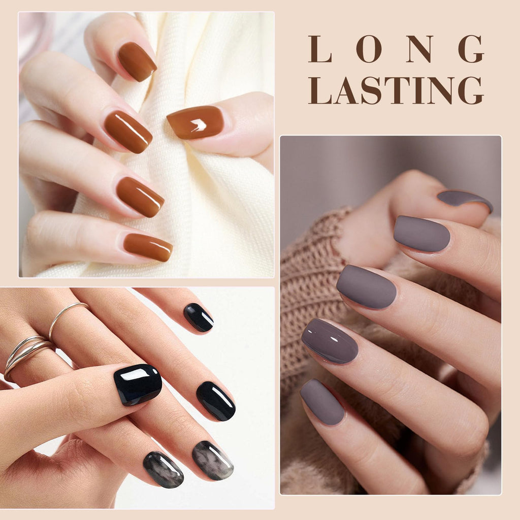 CANNI Gel Nail Polish Set – 6 Winter Neutral Shades (9ml) for DIY Manicure & Salon Nails