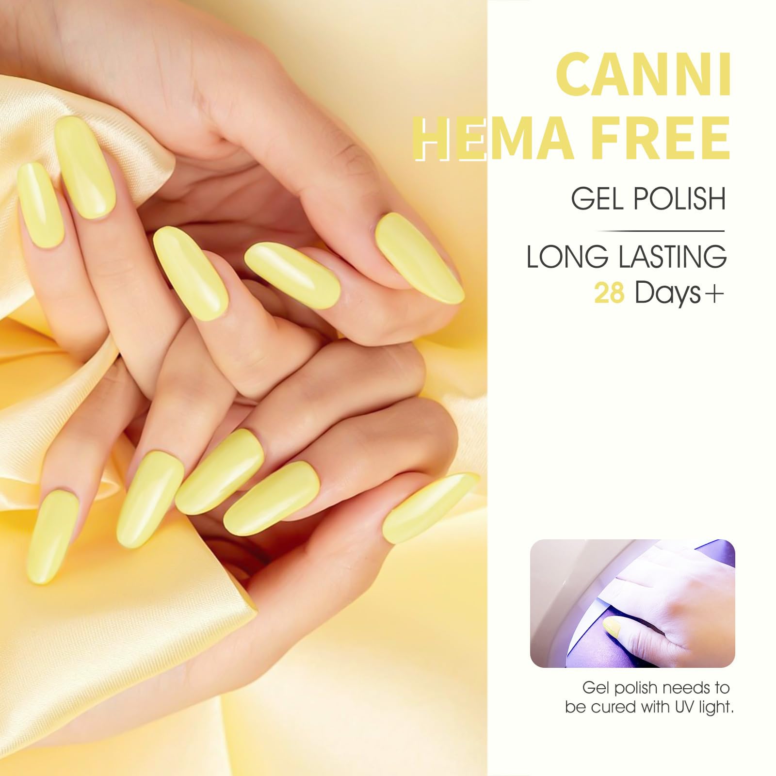 CANNI 6-Color Hema-Free Gel Nail Polish Set • 9 ml • At-Home Manicures