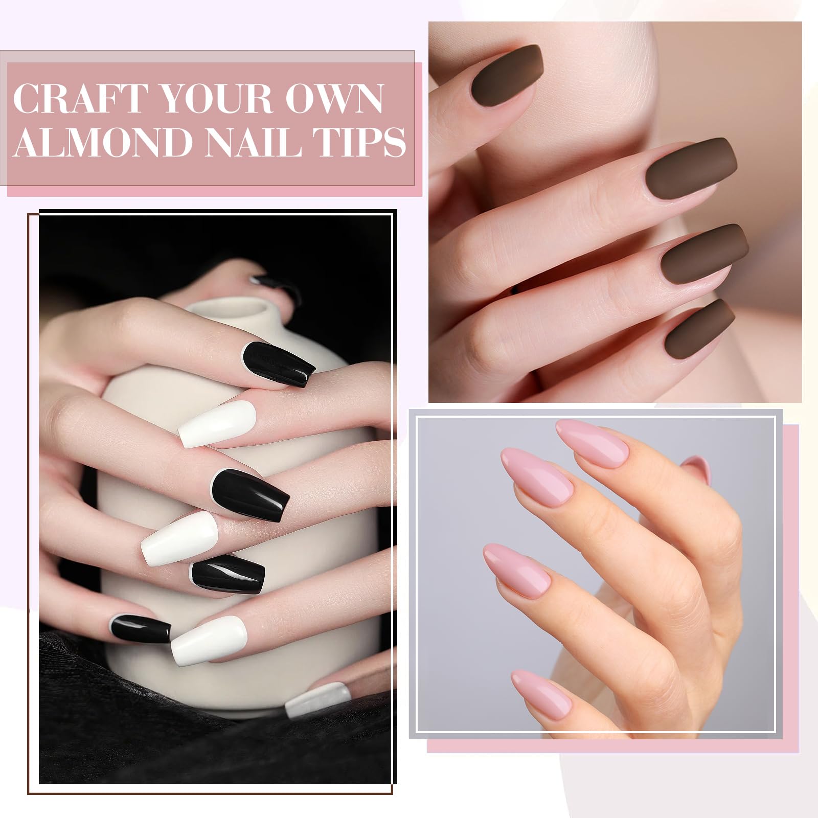 CANNI 9ml Hema-Free Gel Nail Polish Set – 6 Fall Colors (White, Black, Nude, Pink, Brown) Soak-Off LED Kit