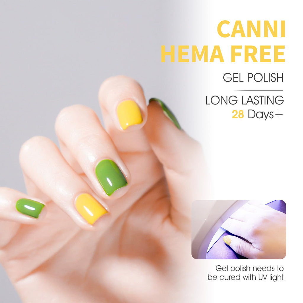 CANNI 6-Color Hema-Free Gel Nail Polish Set • 9 ml • At-Home Manicures