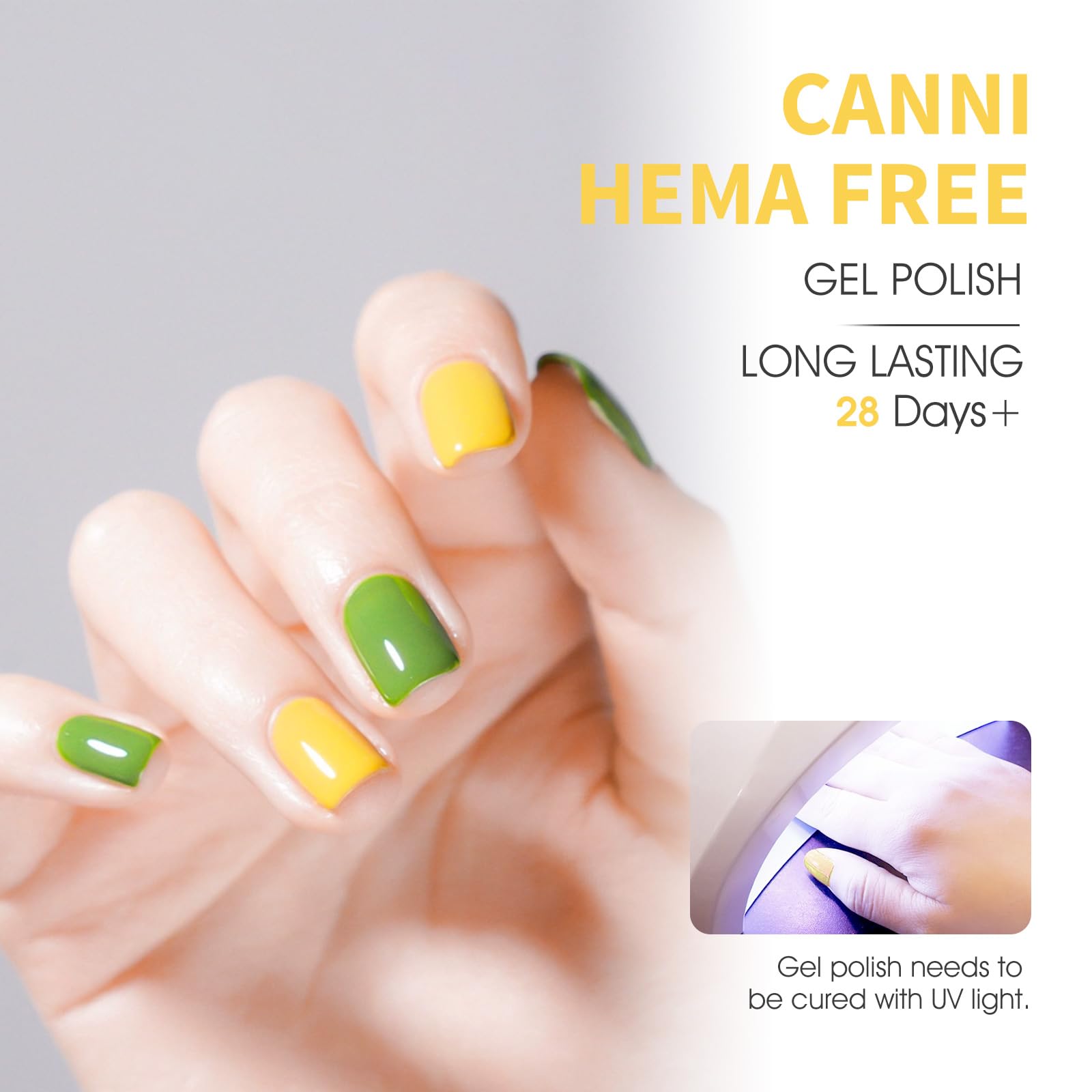 CANNI 6-Color Hema-Free Gel Nail Polish Set • 9 ml • At-Home Manicures