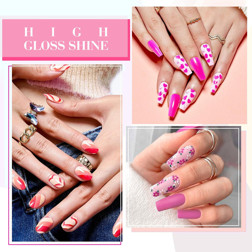CANNI 6 Colors 9ml Hema-Free Pink Gel Nail Polish Set | Soak Off LED Kit