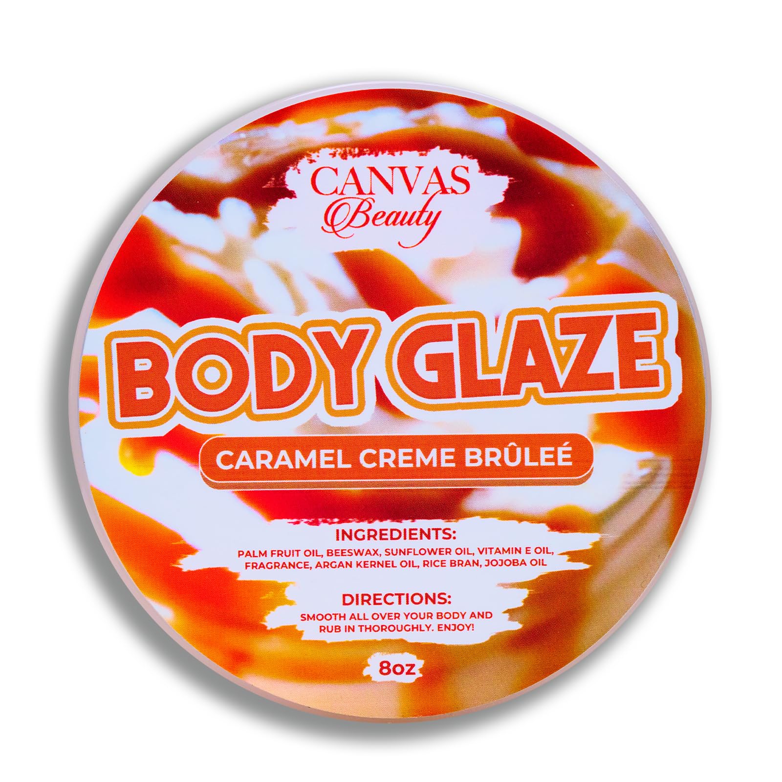 Canvas Beauty Body Glaze Caramel Creme Brulee – Moisturizing Non-Greasy Body Butter for Soft, Glossy Skin