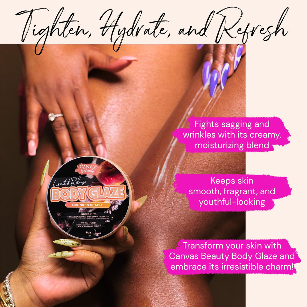 Canvas Beauty Body Glaze Drunken Peach – Non-Greasy Moisturizing Body Butter