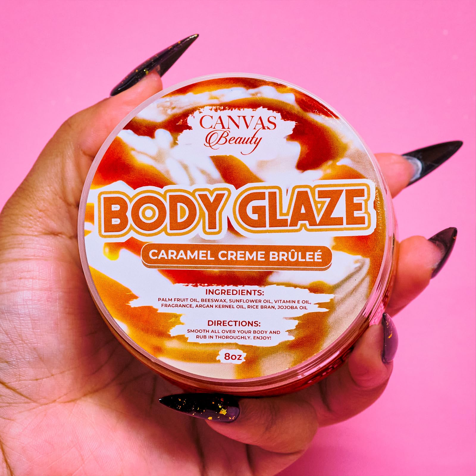 Canvas Beauty Body Glaze Caramel Creme Brulee – Moisturizing Non-Greasy Body Butter for Soft, Glossy Skin