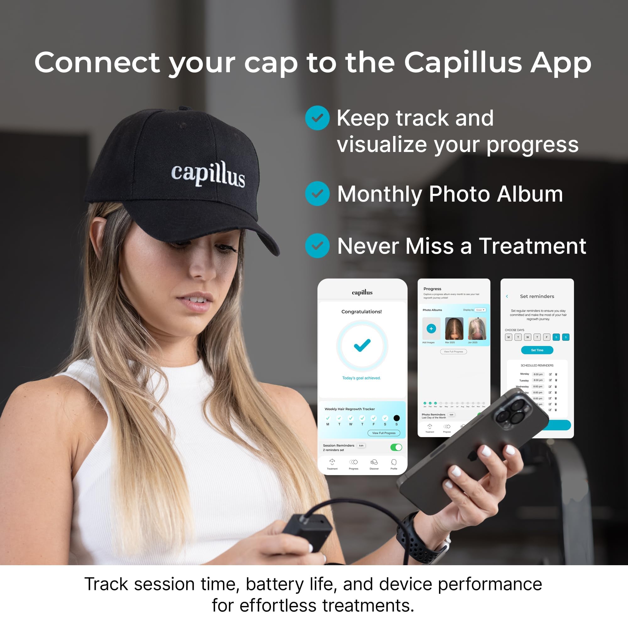 Capillus Pro S1 Red Light Therapy Cap for Hair Growth | FDA-Cleared LLLT