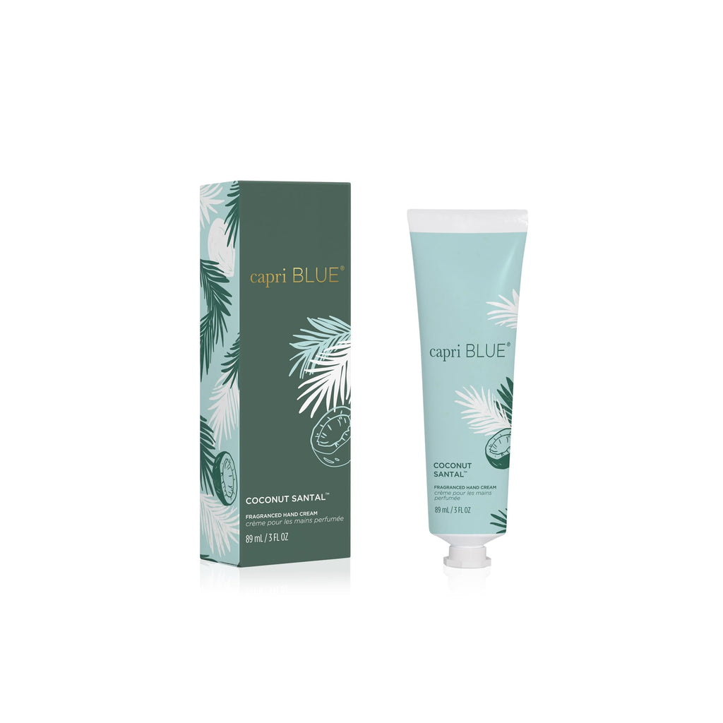 Capri Blue Flora Edit Moisturizing Hand Creams Travel Size – Coconut Santal, 3 oz Pack of 2