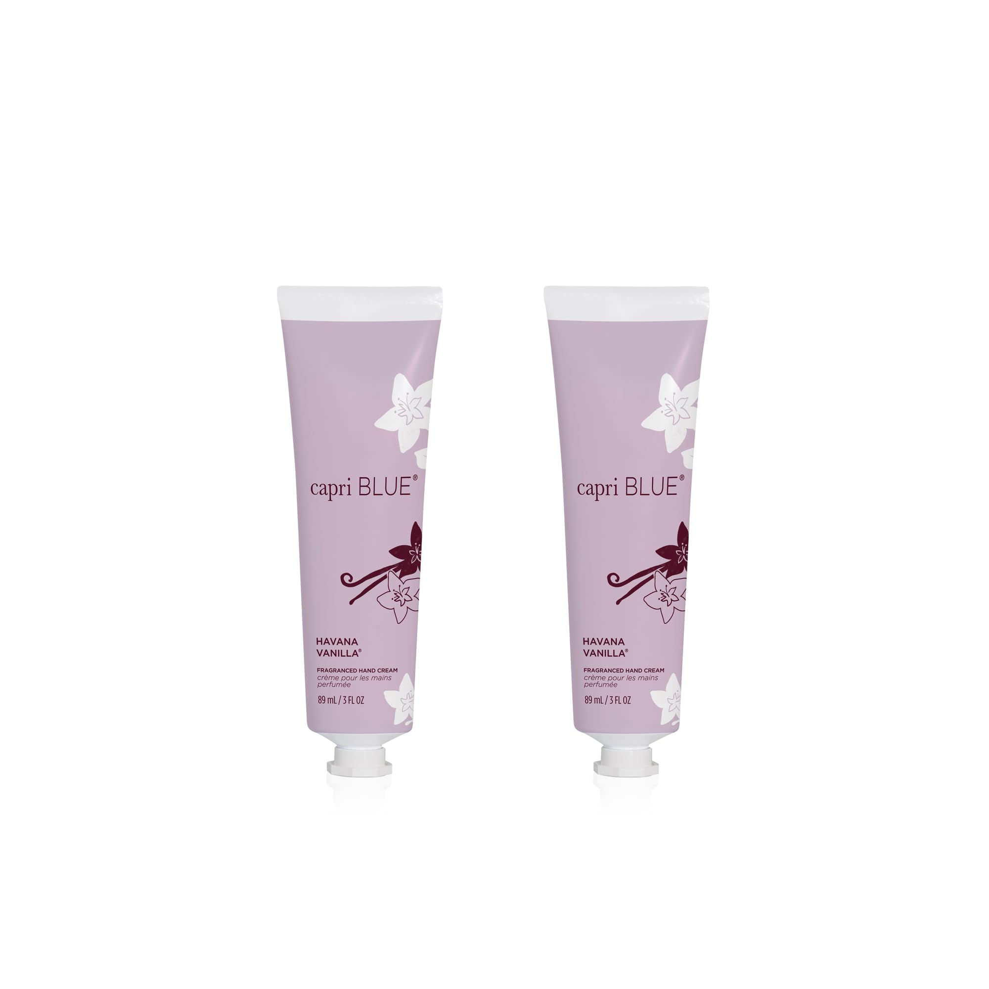Capri Blue Havana Vanilla Flora Edit Travel-Size Hand Creams – 2-Pack with Jojoba & Shea