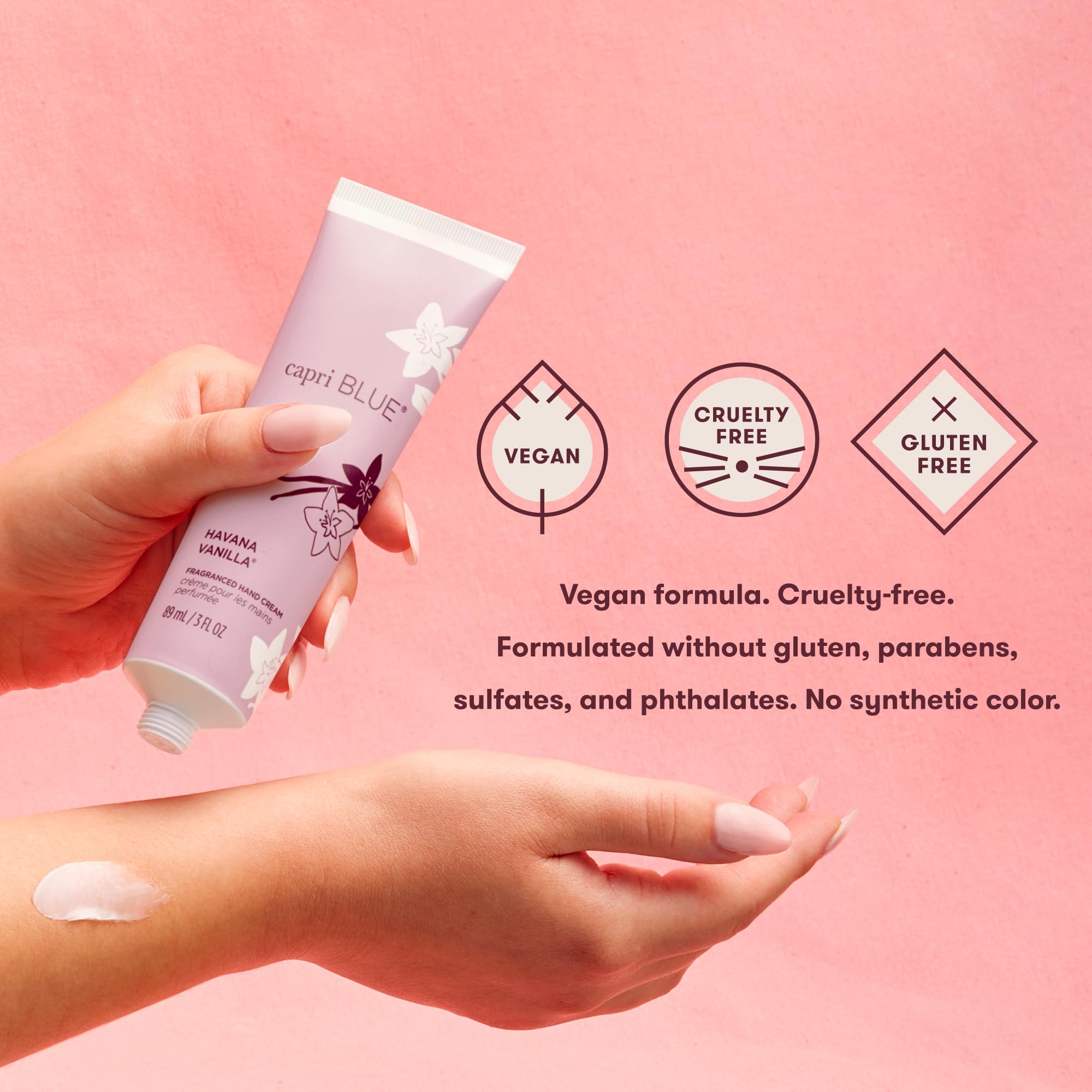Capri Blue Havana Vanilla Flora Edit Travel-Size Hand Creams – 2-Pack with Jojoba & Shea