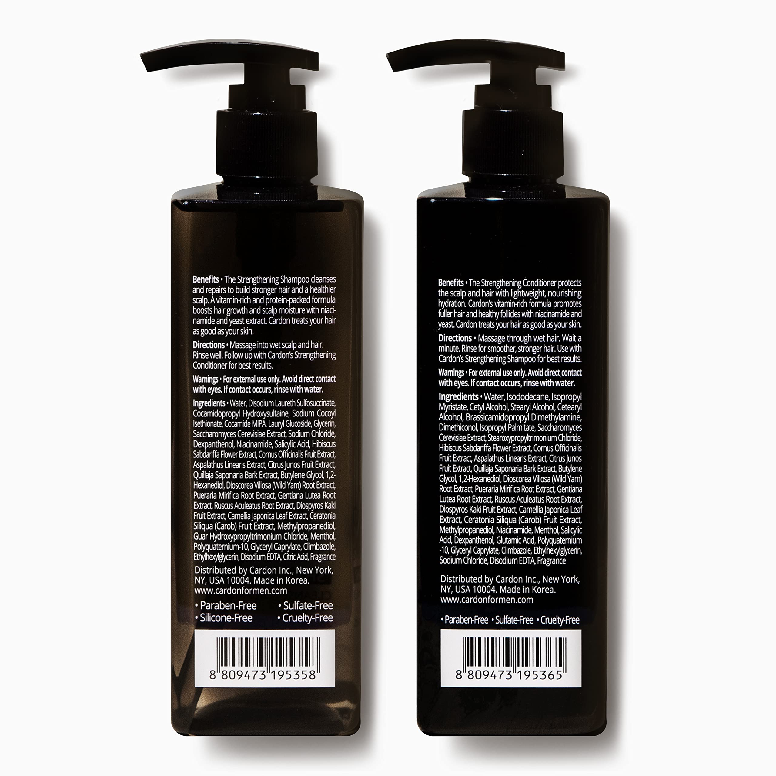 CARDON Hair Growth Set – Strengthening Shampoo & Conditioner for Men | Korean Haircare for Healthy Scalp