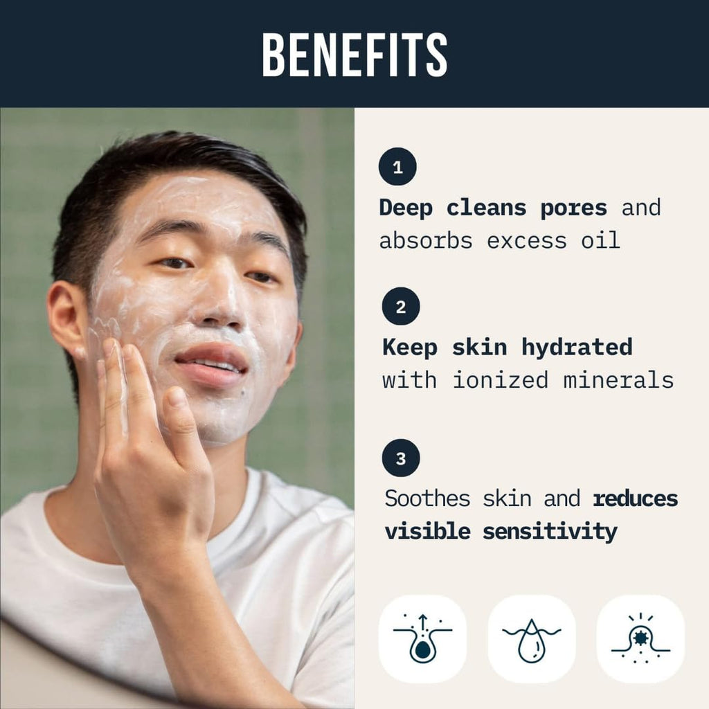 Cardon Men's Deep Pore Cleaning Clay Face Wash — 4x Better Than Charcoal