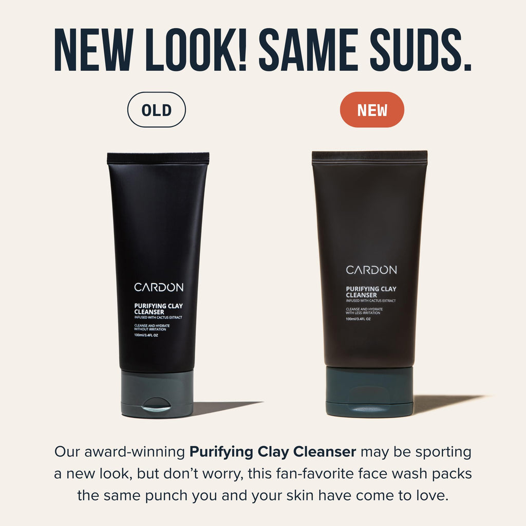 Cardon Men's Deep Pore Cleaning Clay Face Wash — 4x Better Than Charcoal