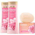Caress Body Wash 2-Pack + Bar Soap – Daily Silk Bundle for Silky Soft Skin