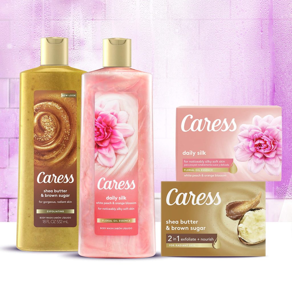 Caress Hydrating Body Wash with Pump — SilkEssence for Silky Soft Skin (25.4 oz)