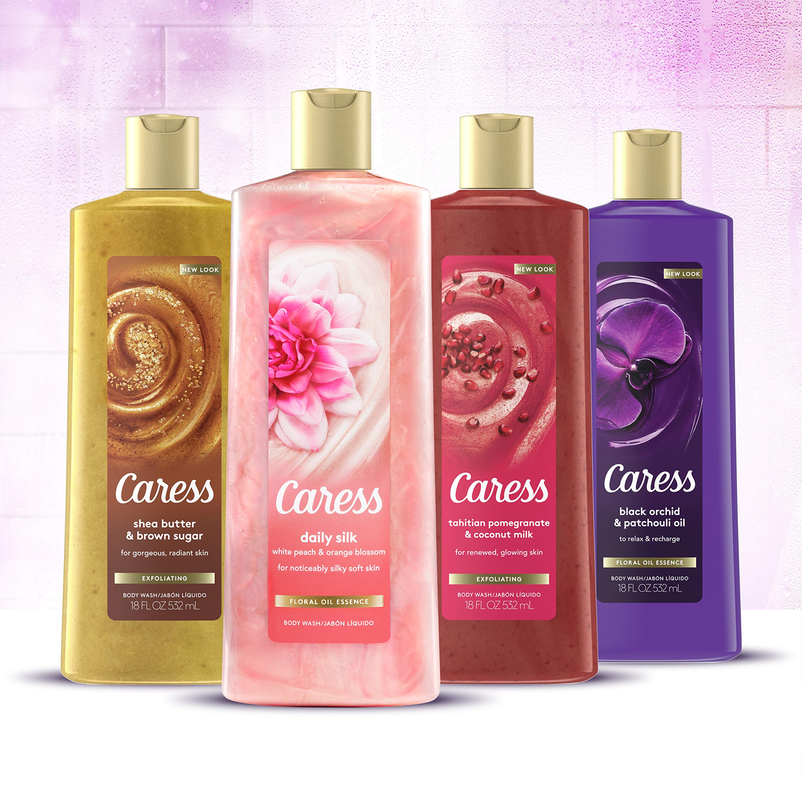 Caress Hydrating Body Wash with Pump — SilkEssence for Silky Soft Skin (25.4 oz)