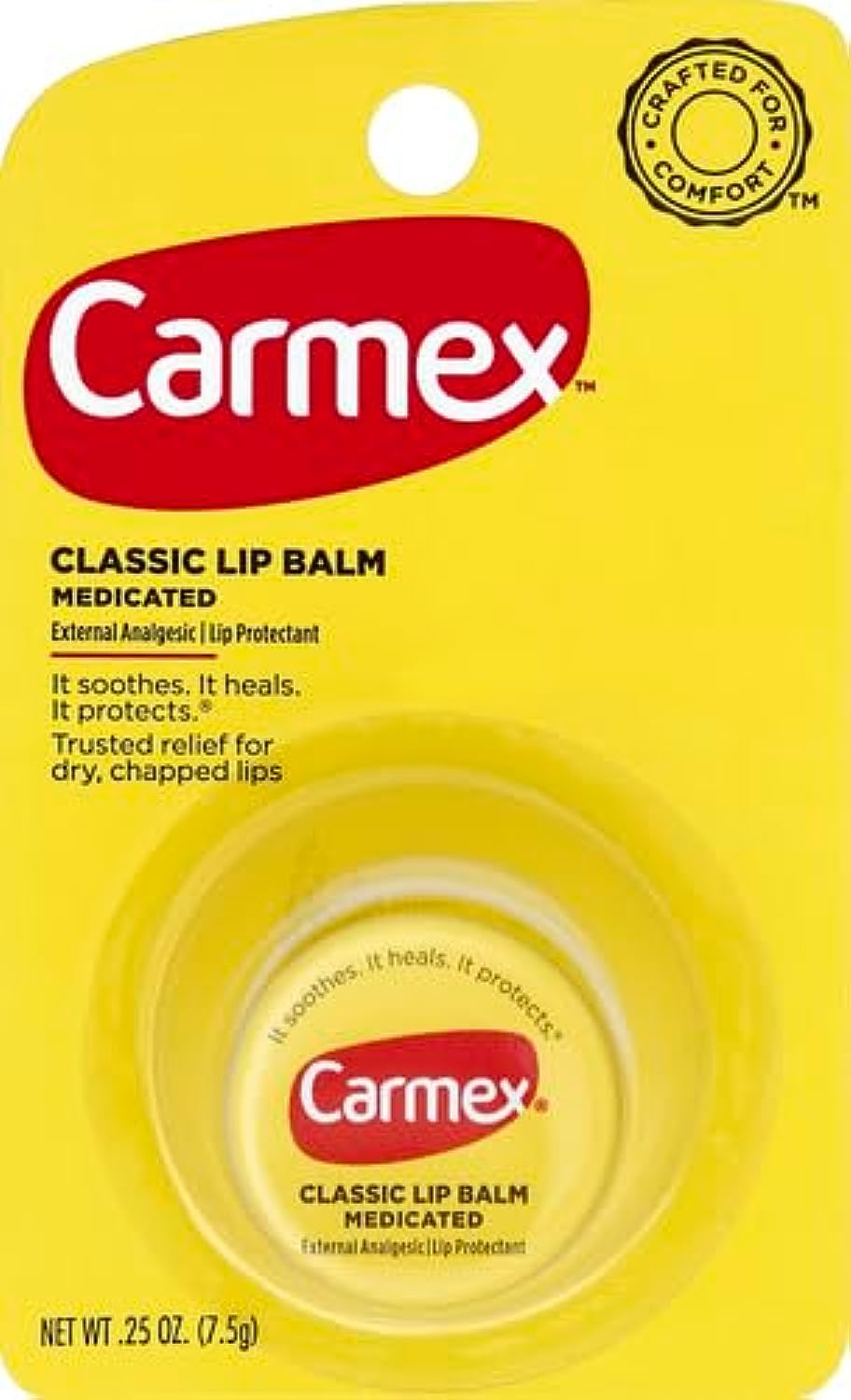 Carmex Classic Lip Balm Medicated 0.25 oz – Pack of 10 | Soothing Lip Care