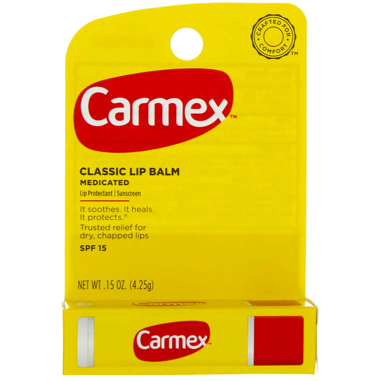 Carmex Classic Lip Balm SPF 15 - 12-Pack 0.15 oz Tubes | Lip Care & Sun Protection