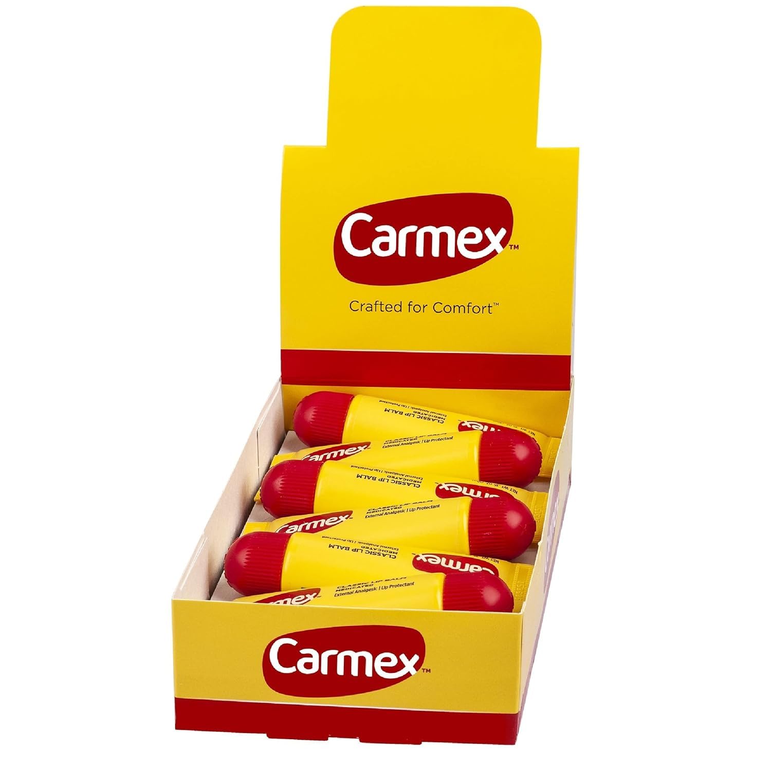 Carmex Lip Balm Tubes (12 Pack) – Squeezable Medicated Lip Care
