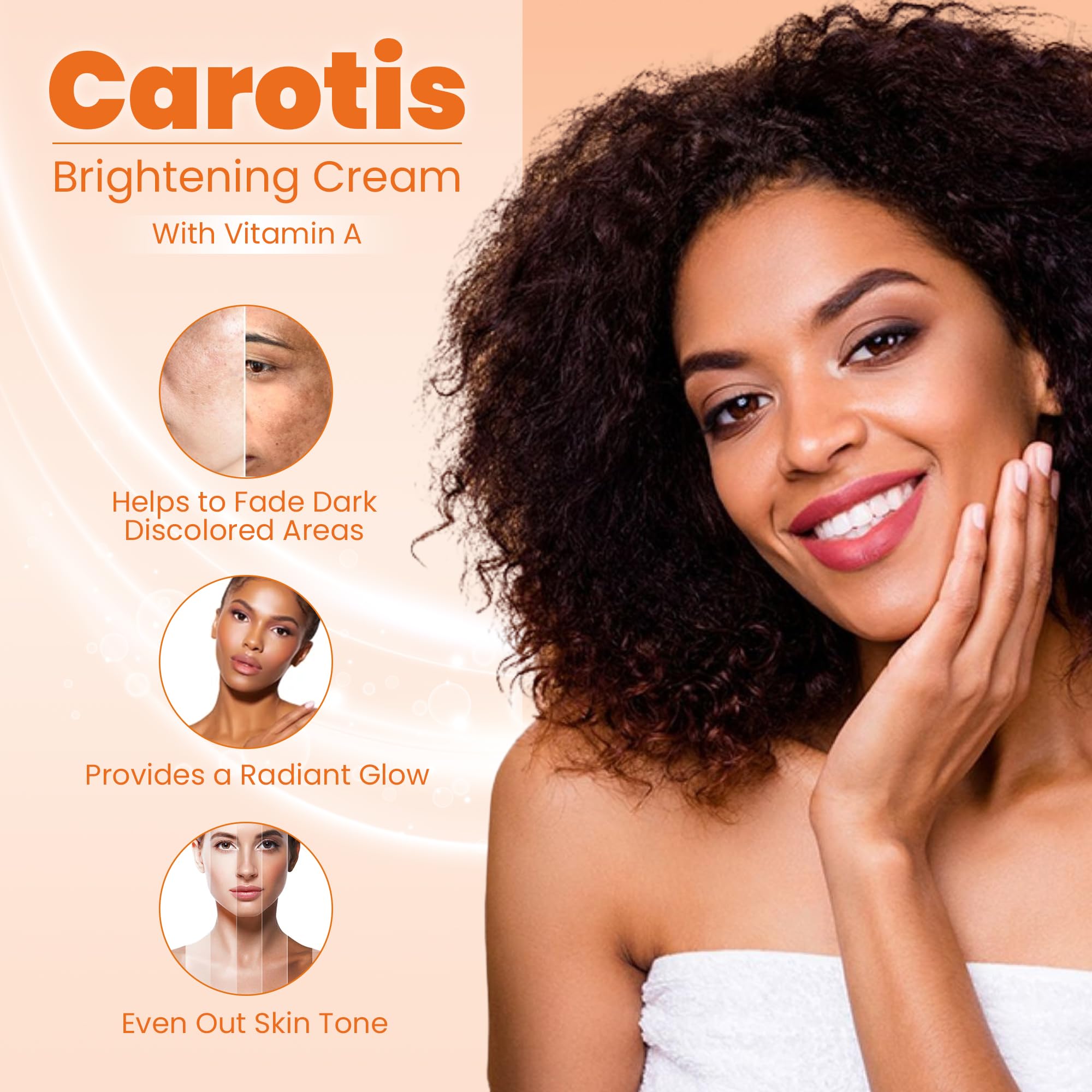 CAROTÏS Skin Brightening Cream – 2-Pack, 300ml Each, 7-Day Night Cream with Vitamin A