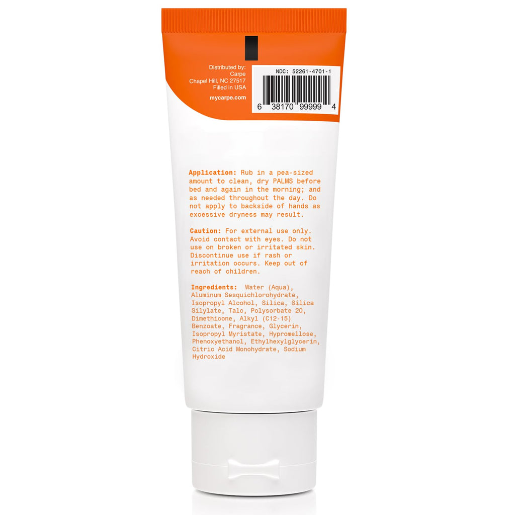 Carpe Sweat Absorbing Hand Lotion (2-Pack) – Dermatologist-Recommended, Non-Greasy & Quick-Drying