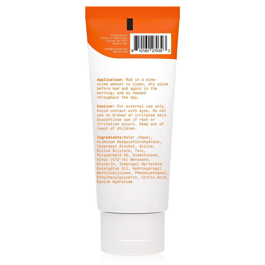 Carpe Sweat Absorbing Foot Lotion with Applicator – Dermatologist-Recommended Foot Sweat & Odor Solution