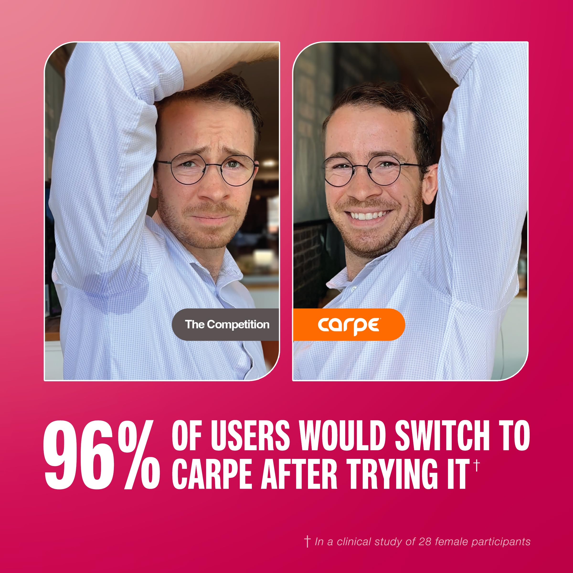 Carpe Rose Water Underarm Antiperspirant for Women – 72-Hour Sweat & Odor Protection (3 Pack)