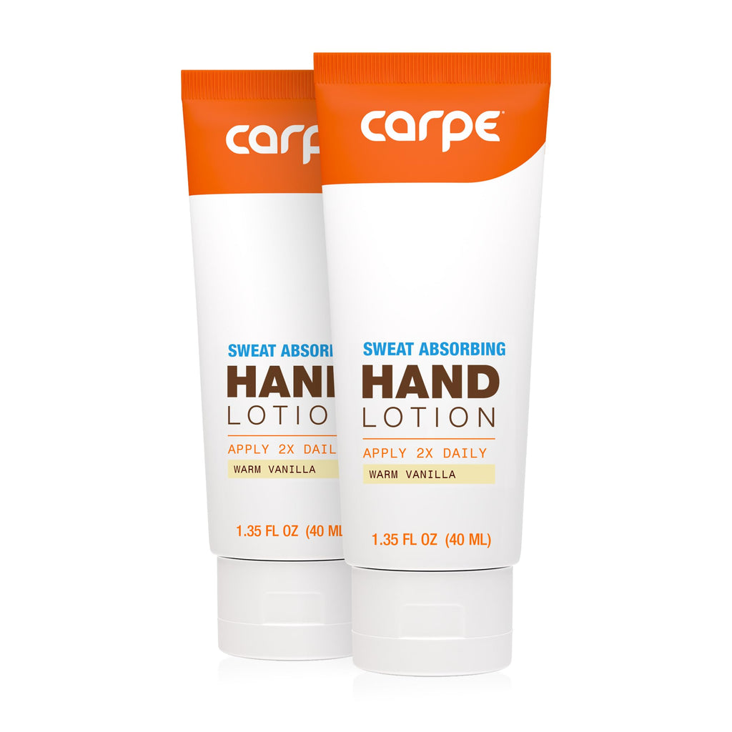 Carpe Sweat Absorbing Hand Lotion (2-Pack) – Dermatologist-Recommended, Non-Greasy & Quick-Drying