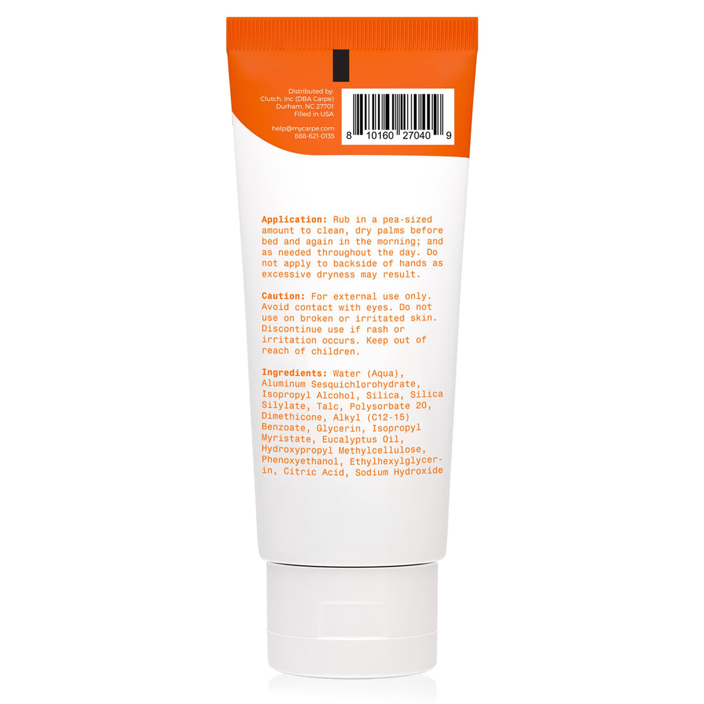 Carpe Sweat Absorbing Hand Lotion (Pack of 2) – Dermatologist-Recommended, Quick-Drying, Non-Irritating