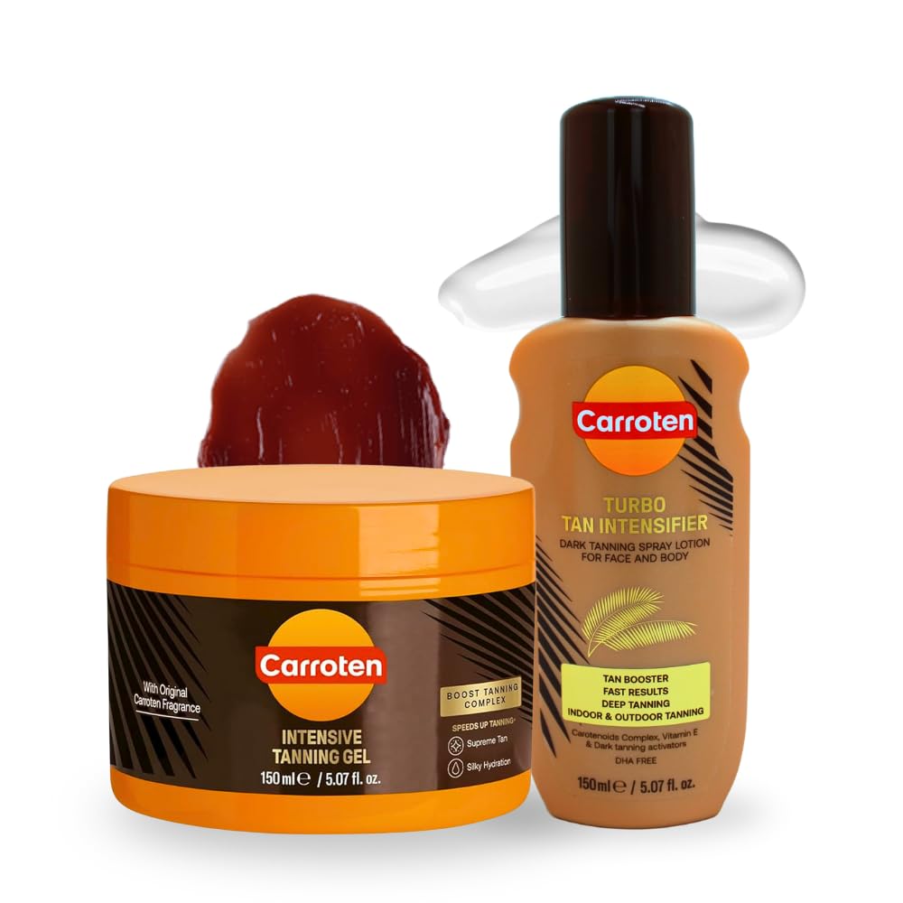 Carroten Turbo Tan Intensifier + Intensive Tanning Gel | Browning Tan Accelerator