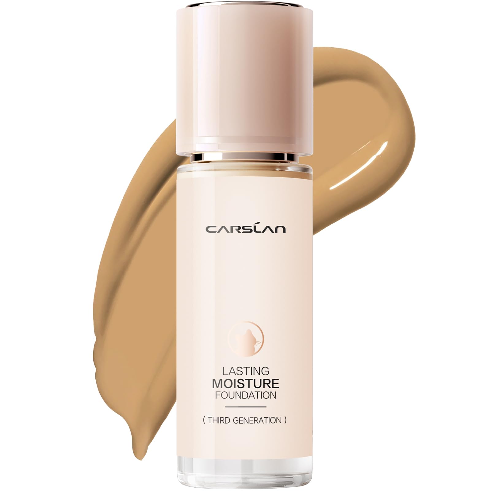 CARSLAN Lasting Moisture Foundation | 24H Dewy Medium Coverage for Dry Skin M02