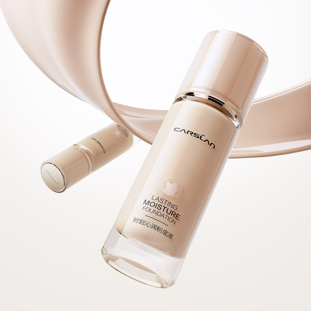 CARSLAN Lasting Moisture Foundation 24H Dewy Finish Lightweight Poreless Coverage
