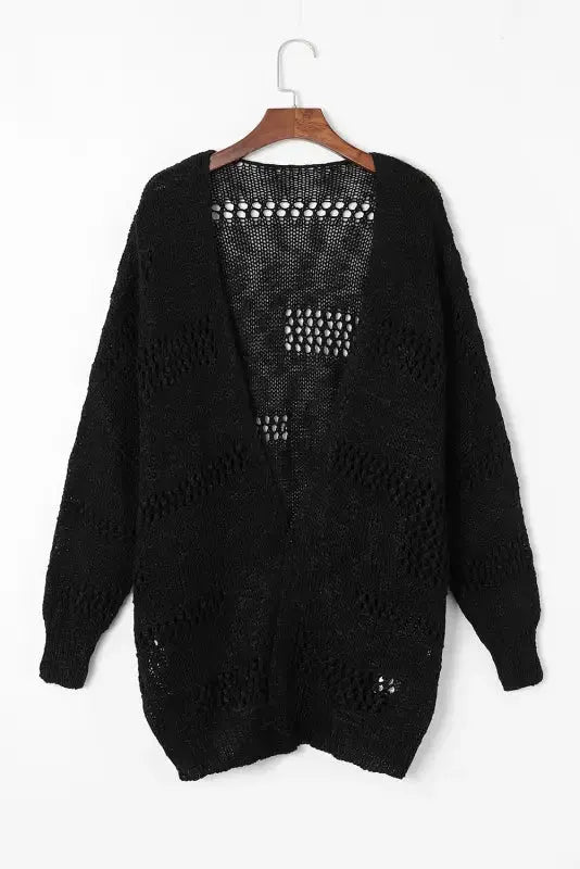 Hollowed Knit Dolman Sleeve Cardigan Women UK