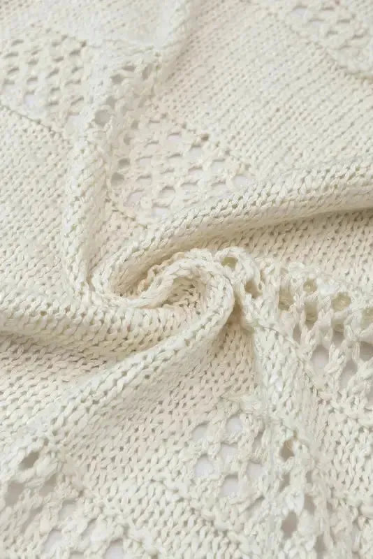 Hollowed Knit Dolman Sleeve Cardigan Women UK