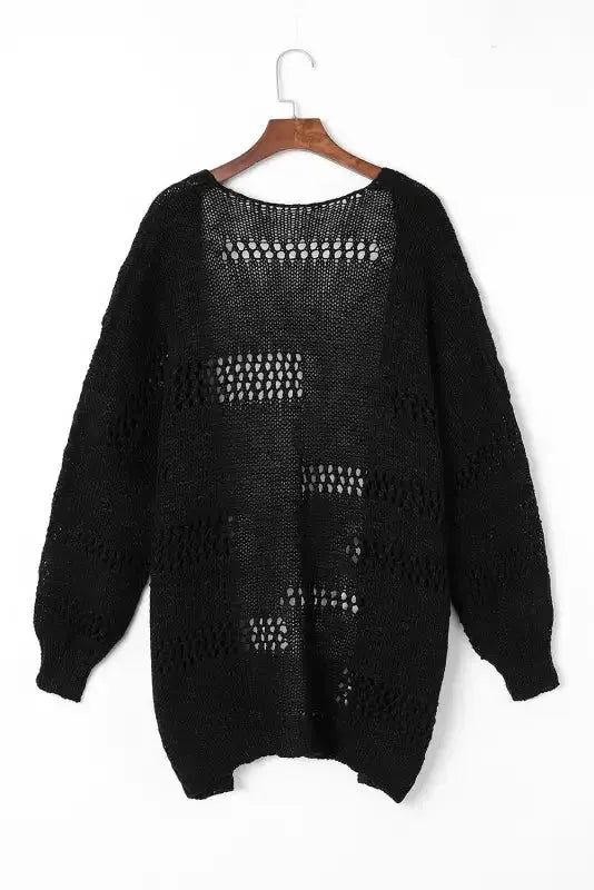 Hollowed Knit Dolman Sleeve Cardigan Women UK