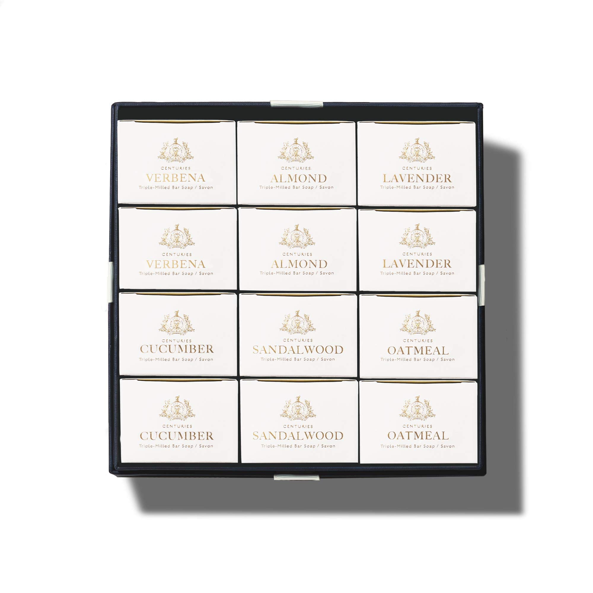 Caswell-Massey Centuries Collection Gift Set — 12 Triple-Milled Plant-Based Soaps, Made in USA