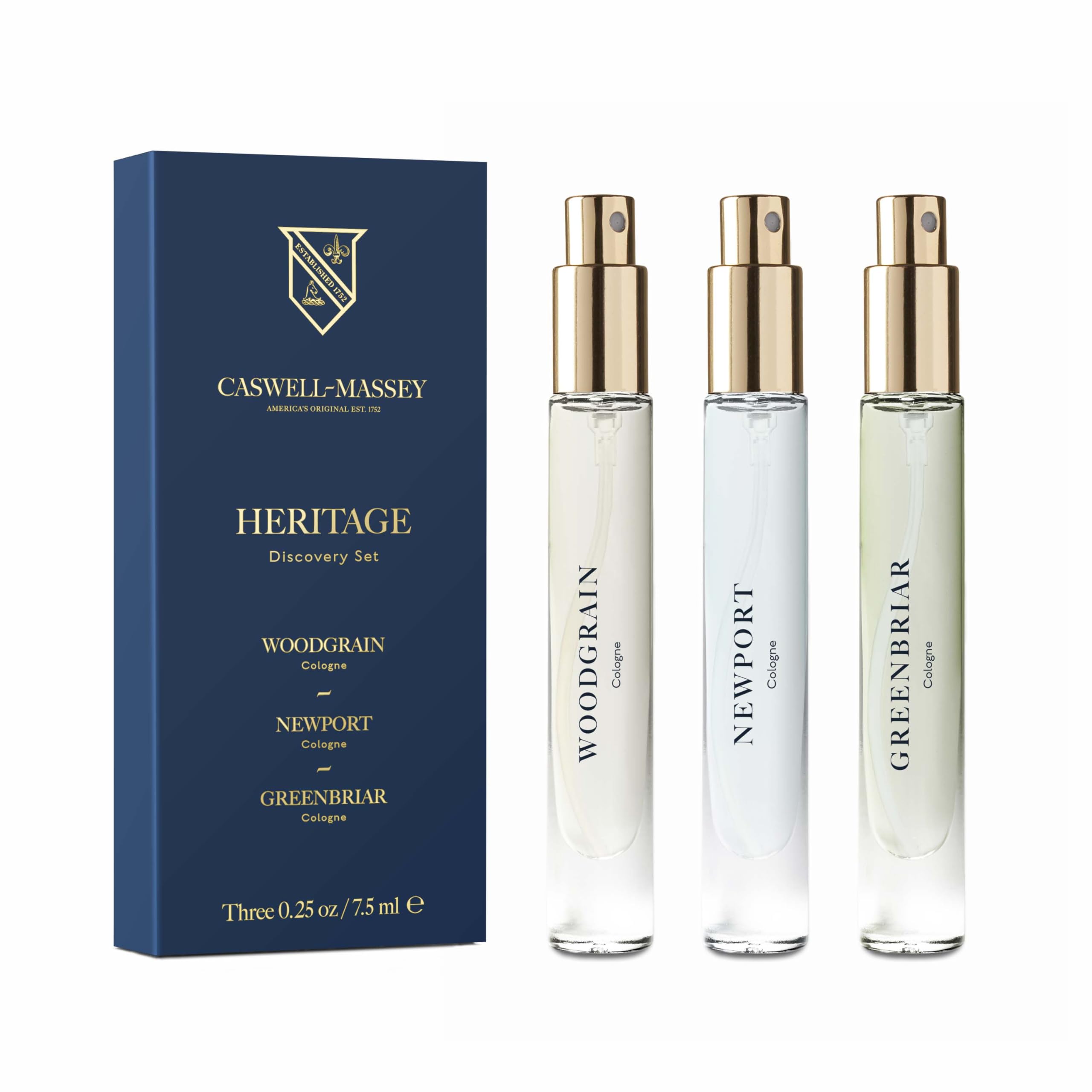 Caswell-Massey Cologne Discovery Set for Men — Travel-Size Fragrance Trio
