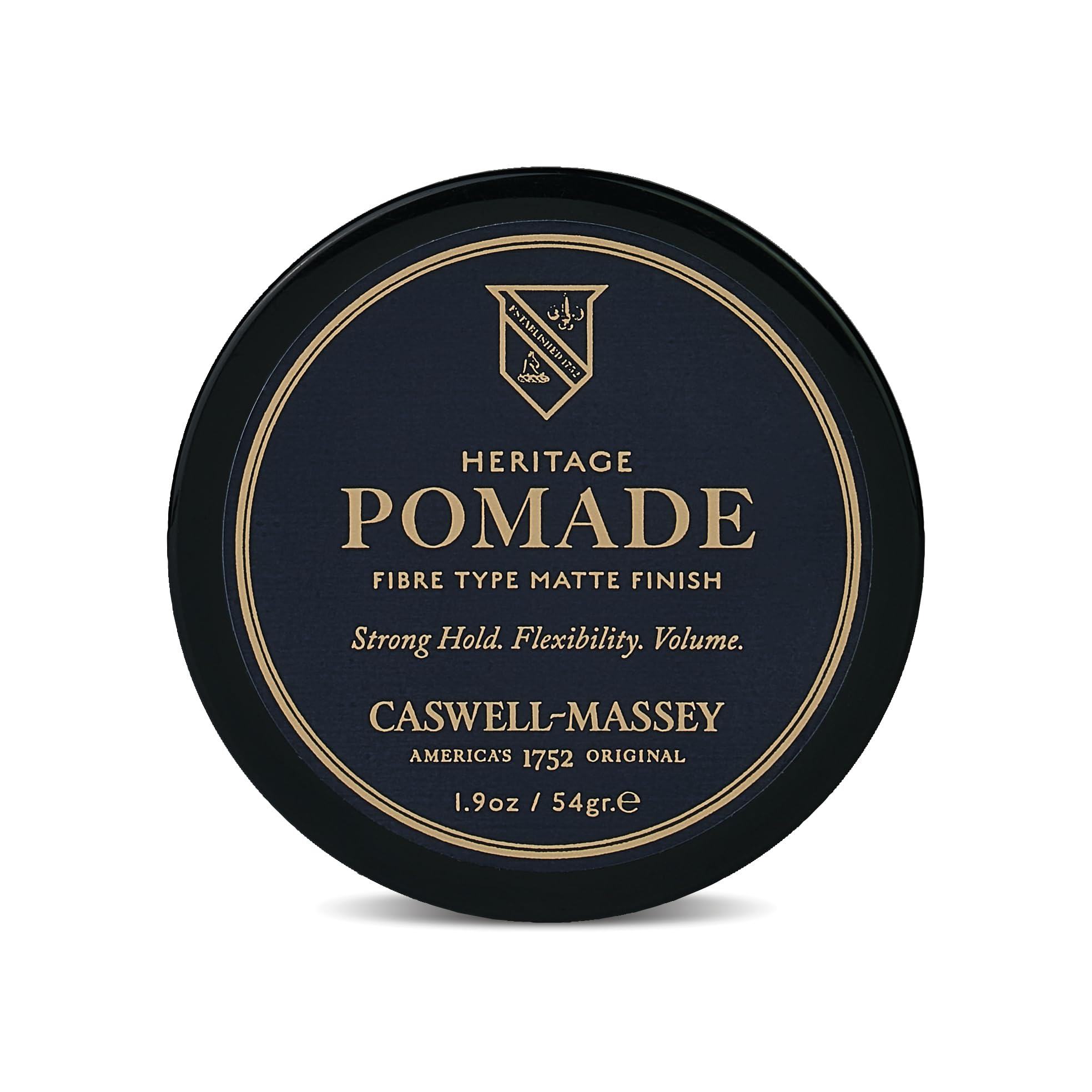 Caswell-Massey Fiber-Style Hair Pomade – Matte Finish, Strong Hold, Light Cedar Scent | 1.9 oz