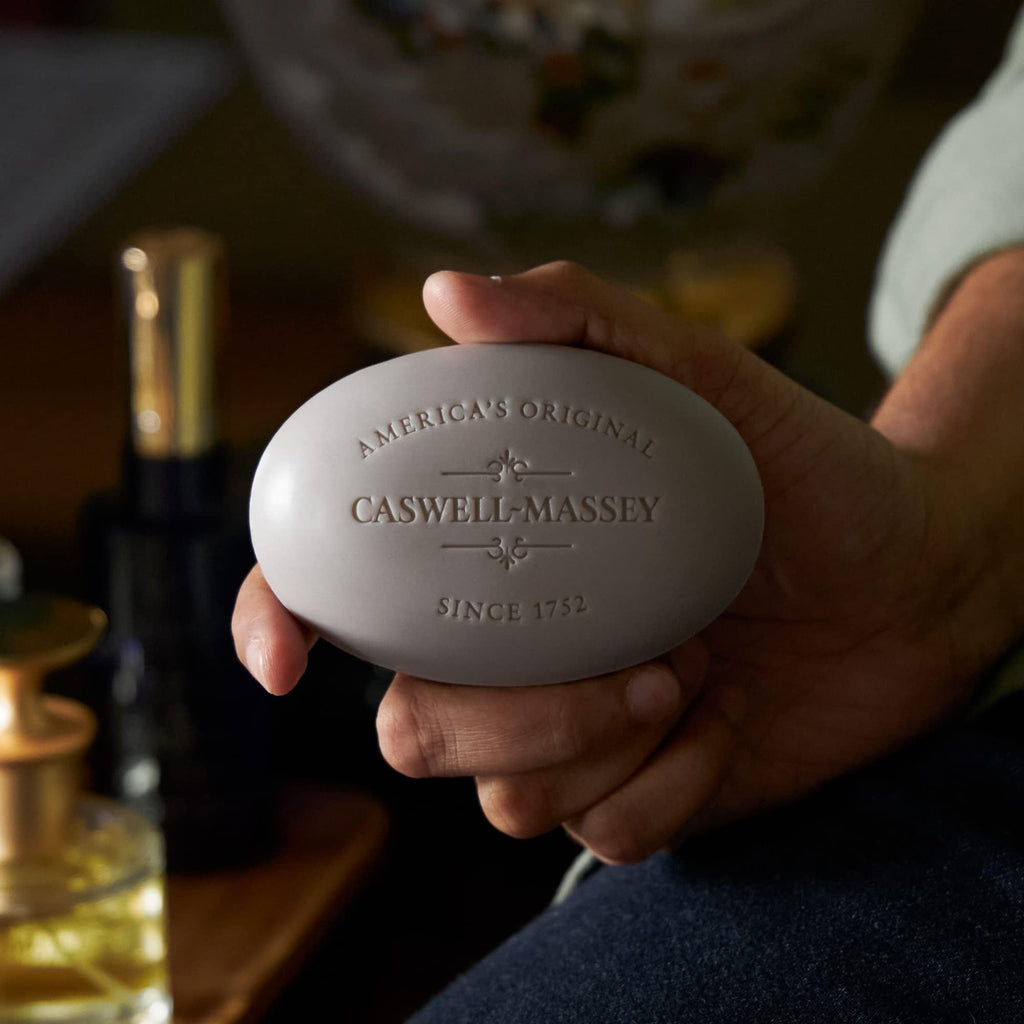 Caswell-Massey LX48 Natural Bar Soap for Men – Triple-Milled, Moisturizing, Made in USA (5.8 oz)