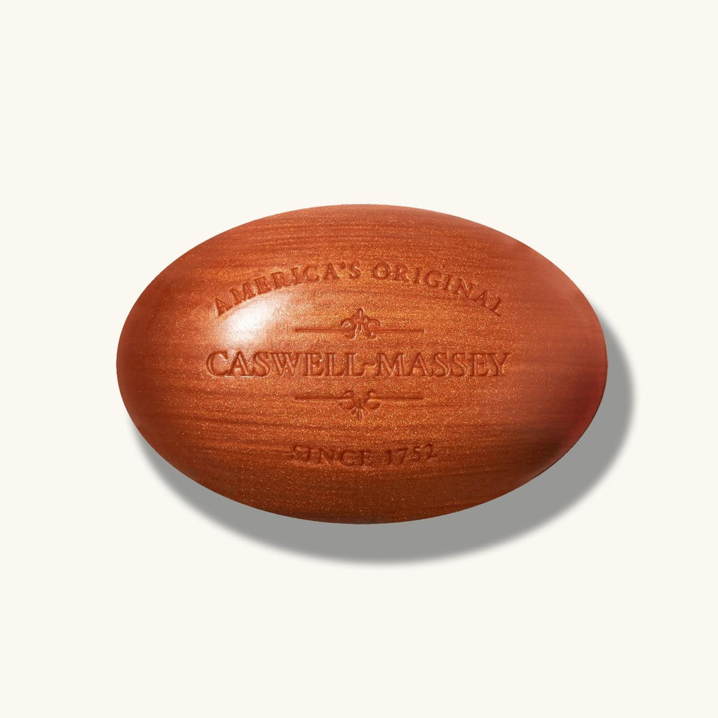 Caswell-Massey Triple-Milled Heritage Woodgrain Sandalwood Soap Set – 3 Bars, Made in USA