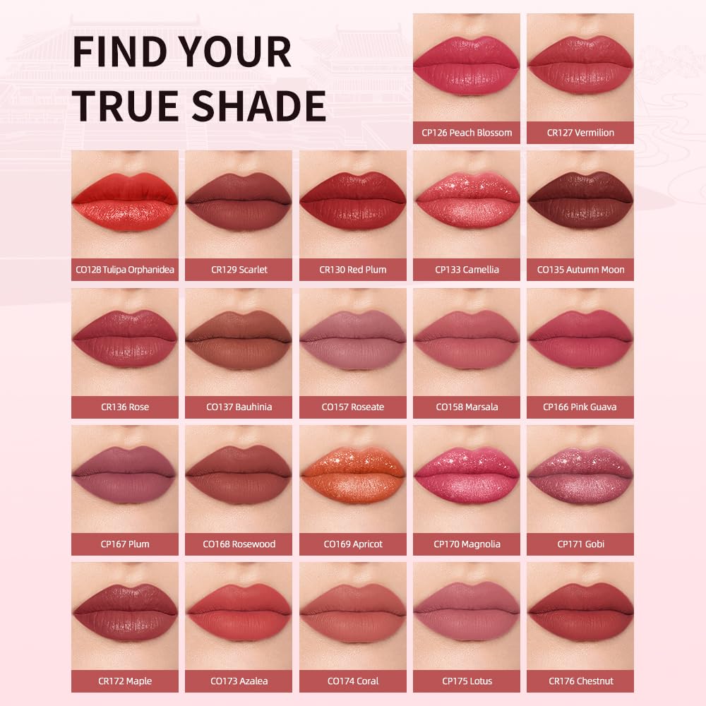 Catkin Semi-Matte Lipstick – Hydrating High-Impact Color (Shade 166) with Vitamin E & Avocado Oil