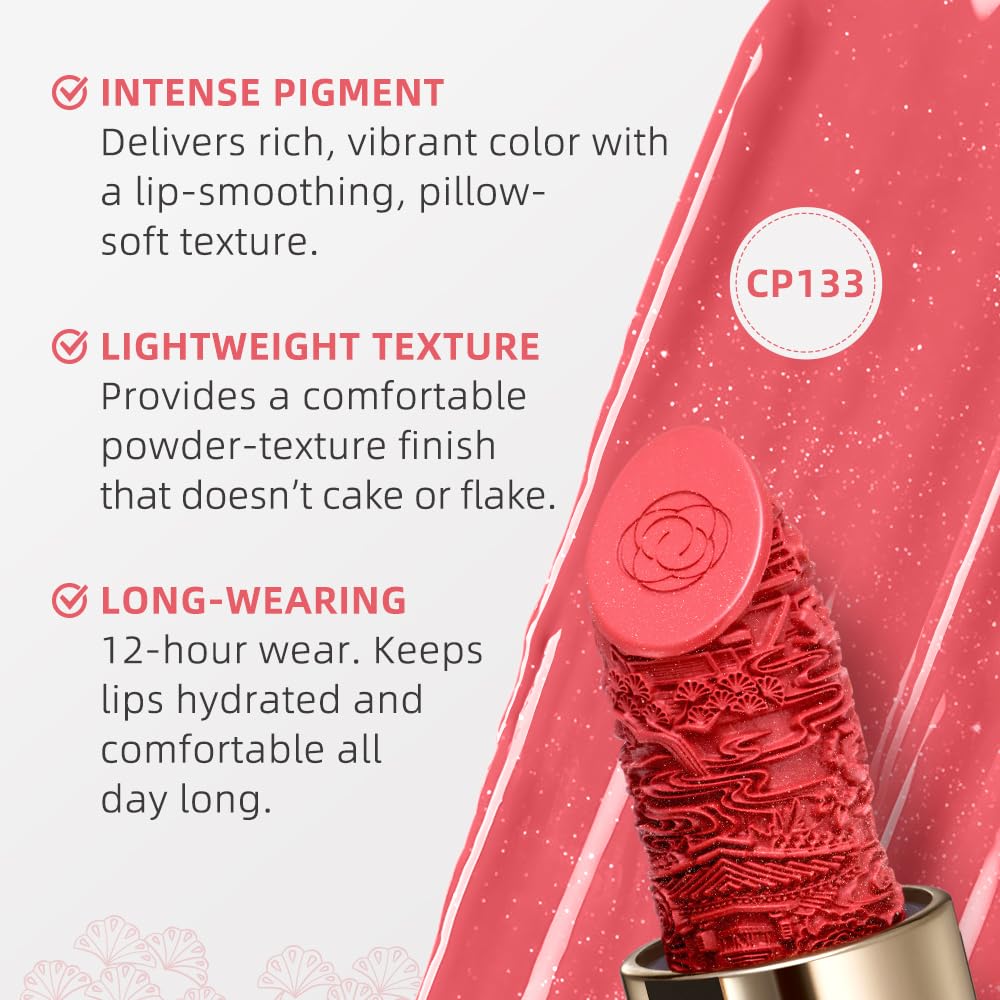 Catkin Moist Lipstick – Hydrating High-Impact Color with Vitamin E & Meadowfoam Oil