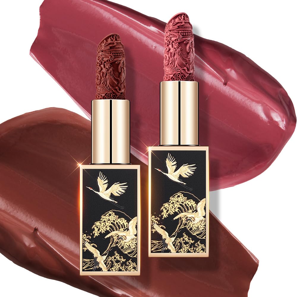 Catkin Moist Lipstick – Hydrating High-Impact Color with Vitamin E & Avocado Oil, 2pcs (05)