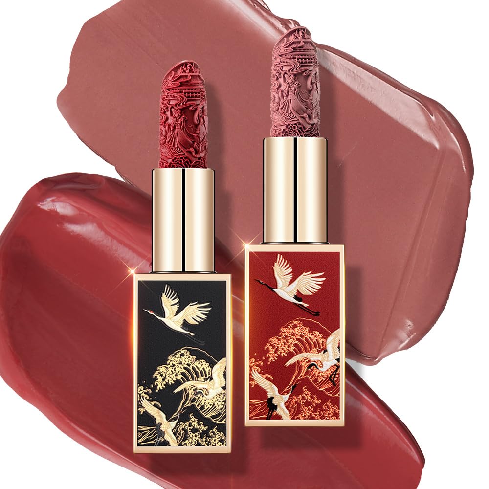 Catkin Moist Lipstick – Hydrating High-Impact Color, Vitamin E & Avocado Oil, Matte Finish (2pcs Set 01)
