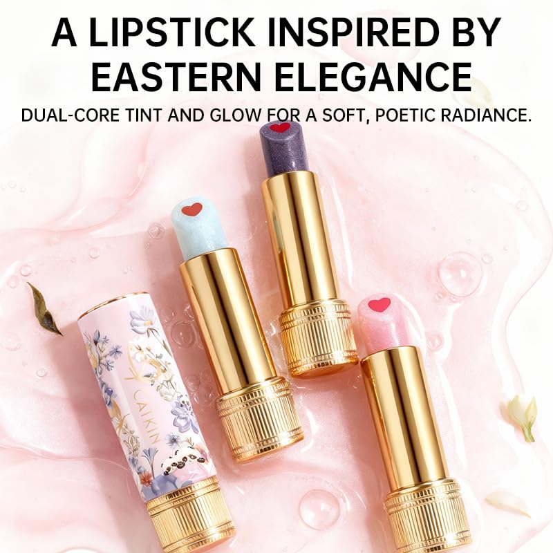 Catkin Tinted Lip Balm with Colorful Serum Core – 2-in-1 Lip Care Gloss (Citrus Tea) 2-pack